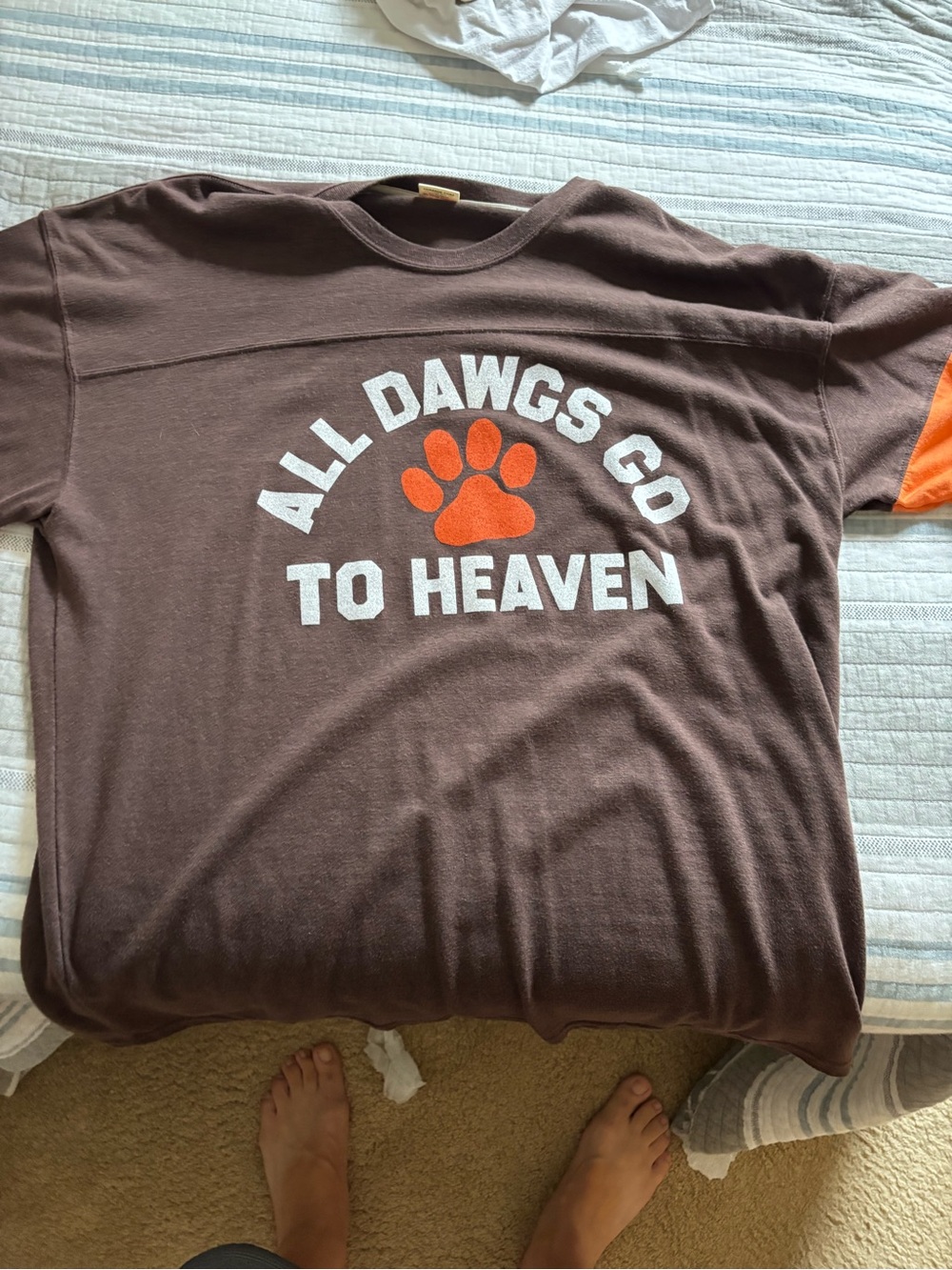 HOMAGE Cleveland Browns Tee with Orange Paw Graphic
